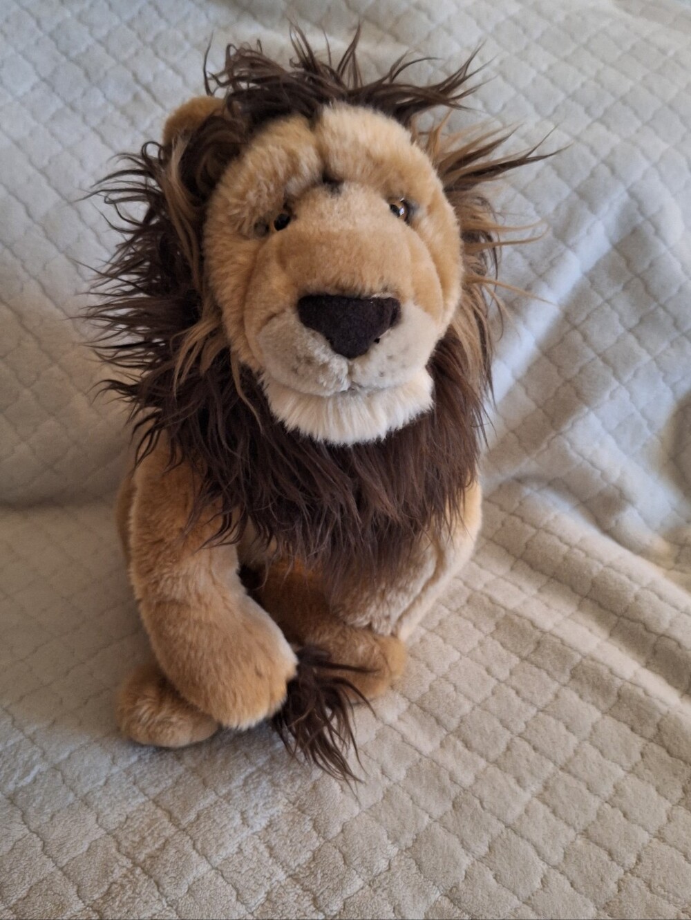FAO Schwarz /Toys R Us Realistic Natural Looking Lion Plush W Mane 20" 2012